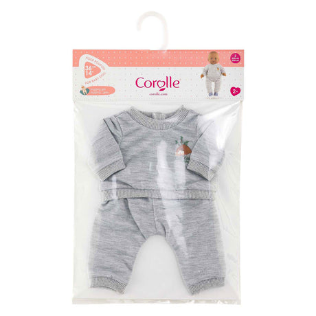 Corolle Puppenkostüm Jogginganzug grau 36cm – weiche Puppenkleidung.