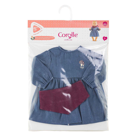 Corolle Puppenkleid Jeans mit Schal für Babypuppe 42cm - Puppenkleidung.