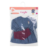 Corolle poppenjurk jeans met sjaal voor babypop 42cm - poppenkleding.