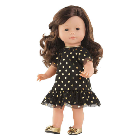 Corolle ma schwarzes Puppenkleid mit goldenen Punkten – 36 cm
