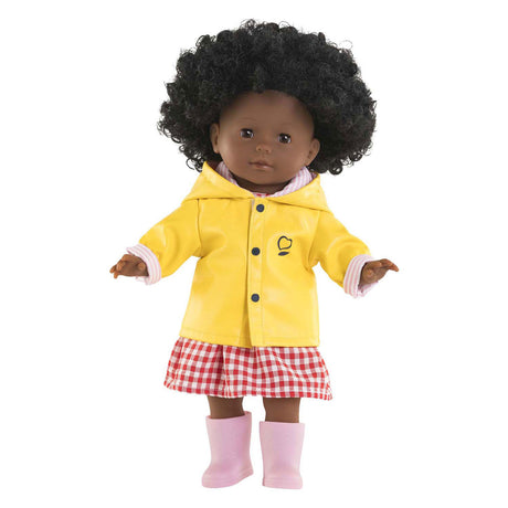 Corolle Puppenkleidung Regenoutfit 36 ​​cm – bunter Regenmantel und Stiefel.