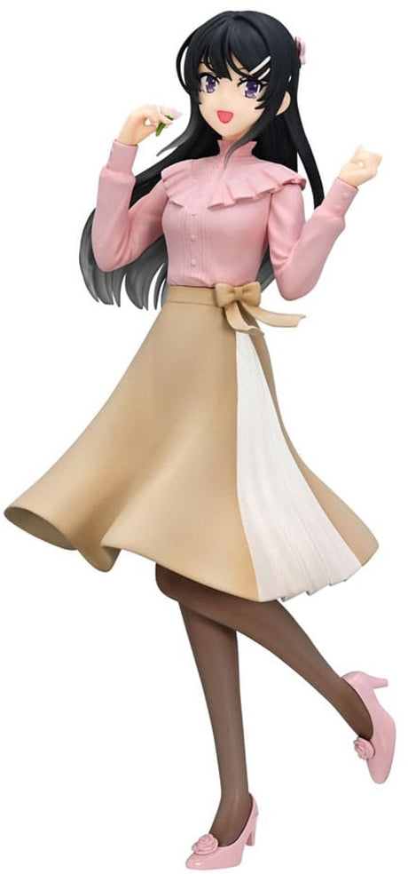 Furyu rascal does not dream of bunny girl senpai trio-try-it pvc statue mai sakurajima spring outfit ver. 21 cm beeld