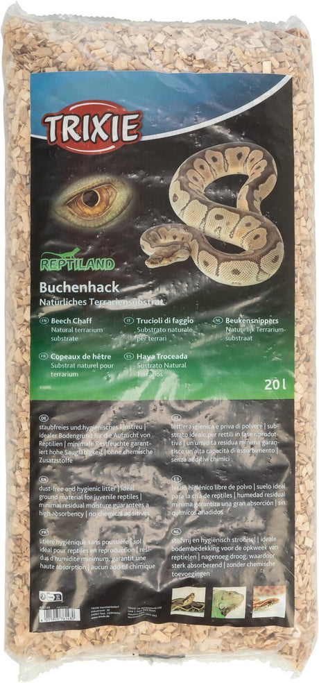 Trixie Buchenschnitzel – staubfreier Terrarienboden – 20 ltr, hygienisch und saugfähig