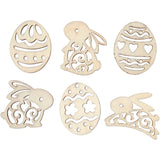 Creativ Company Holzfiguren, Ostern, H: 40 mm, Stärke 3 mm, 24 Stück 1 Box