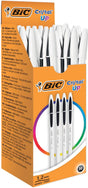 Bic Cristal Up Kugelschreiber – Schwarz – Schachtel mit 20 Stück – mittlere Spitze 1,2 mm