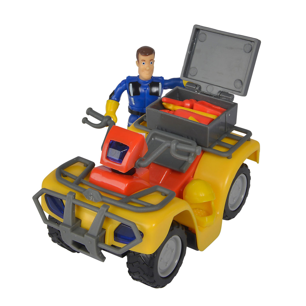Simba Feuerwehrmann Sam Spielzeugquad mit Figur – Actionfahrzeug.