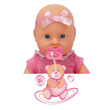 Neugeborene Babypuppe mit Zubehör, 4-tlg.