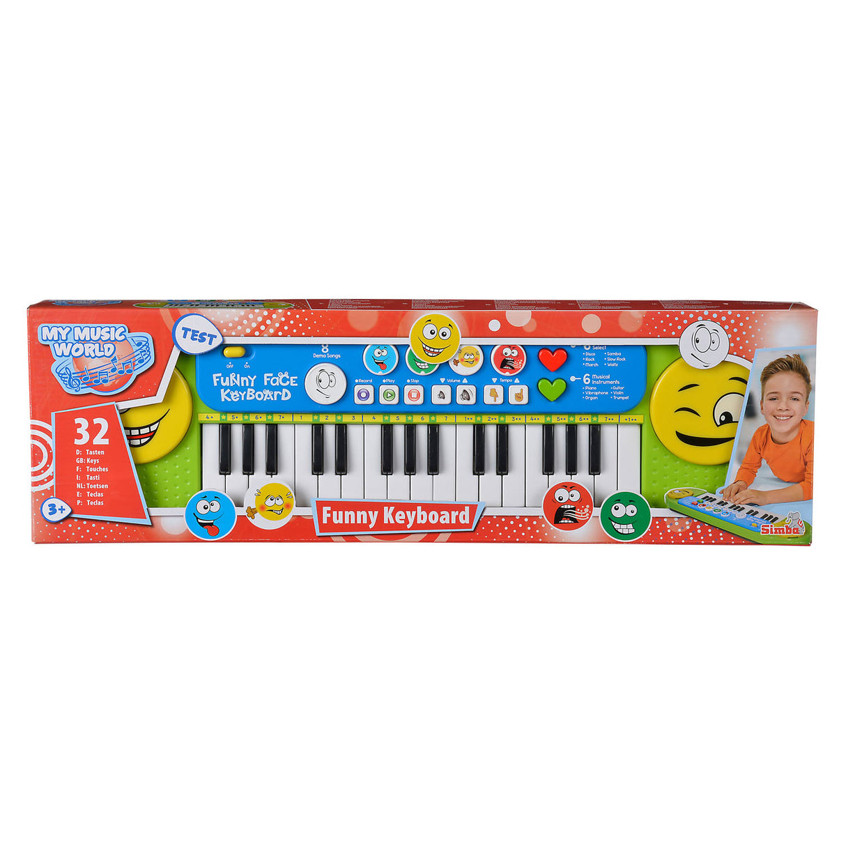 Simba, meine Musikwelt, Lächeln-Gesichtstastatur