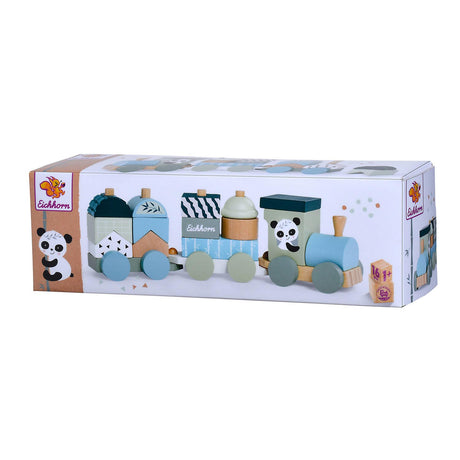 Eichhorn Holzblockzug Panda, 16dlg.