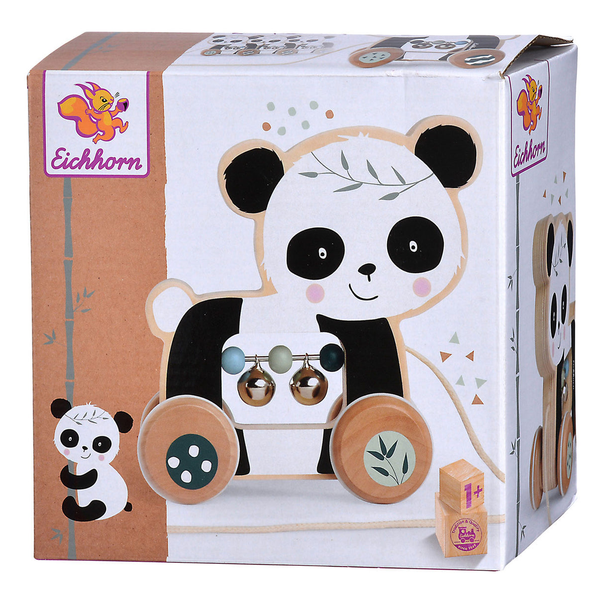 Eichhorn Zugtier Panda aus Holz