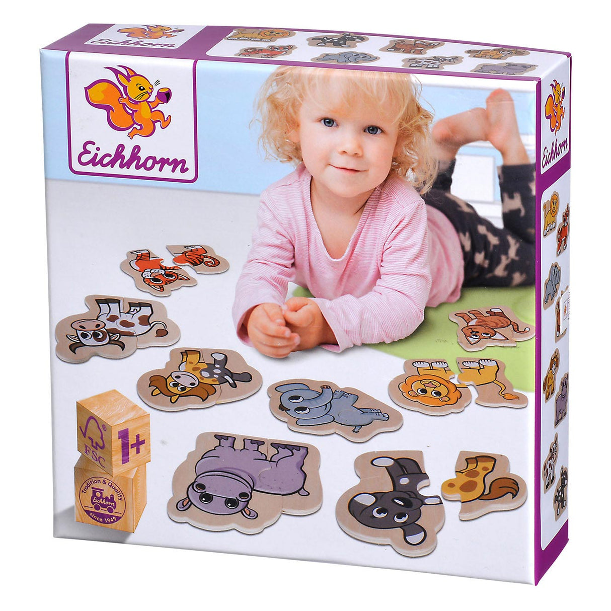Eichhorn Holztierpuzzle, 16-tlg.
