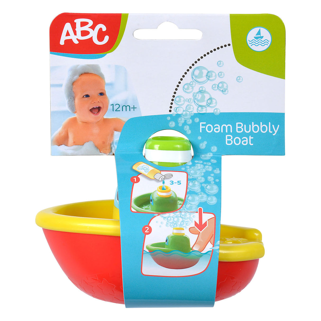 ABC-Schaumbadeboot-Spielzeug für die Badewanne – farbenfrohes Badespielzeug.