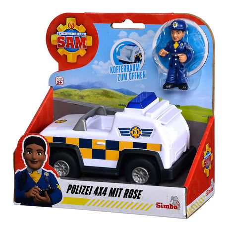 Simba Fireman Sam Police 4x4 Jeep mit Spielfigur