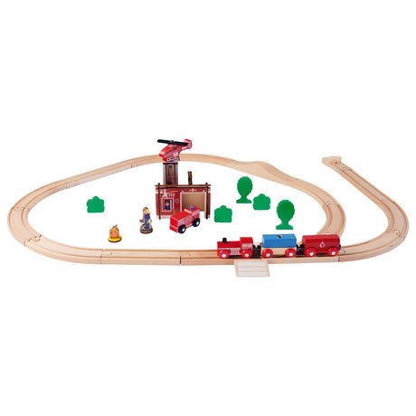 Eichhorn-Eisenbahngleis mit Brückenspielset, 33-teilig.
