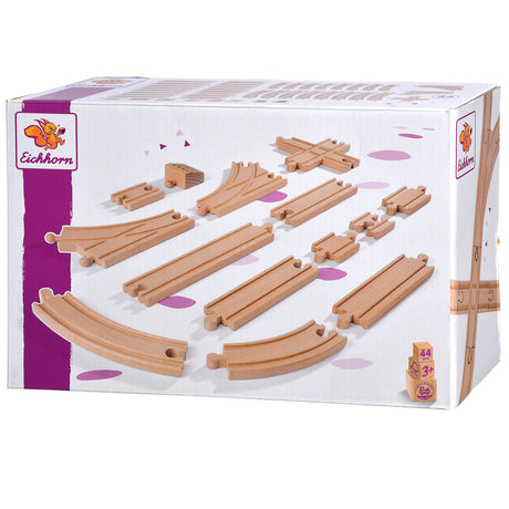 Eichhorn Bahngleise Gleise Spielset groß, 44 Teile.