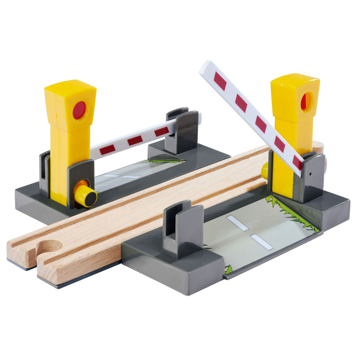 Eichhorn Bahngleise Bahnübergang mit Schranken, 3 Teile.