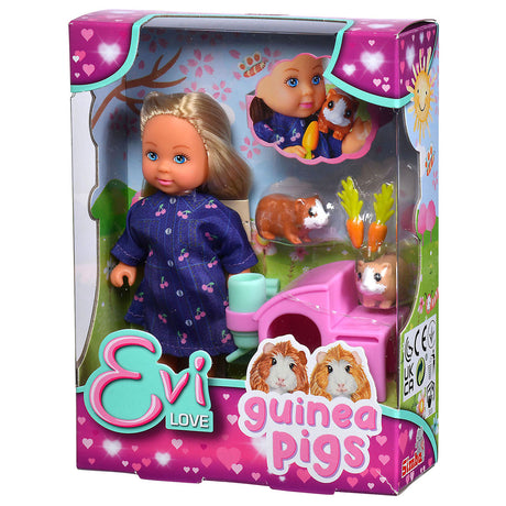 Evi liebt Minipuppe mit Meerschweinchen