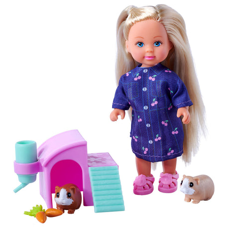 Evi liebt Minipuppe mit Meerschweinchen