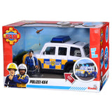 Simba Feuerwehrmann Sam Polizeiauto-Spielzeug mit Malcolm-Spielfigur.