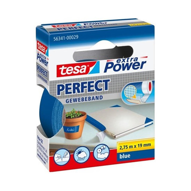 Tesa Perfect 56341-00029-03 Textilband Extra Power Blau (L x B) 2,75 m x 19 mm 1 Stück