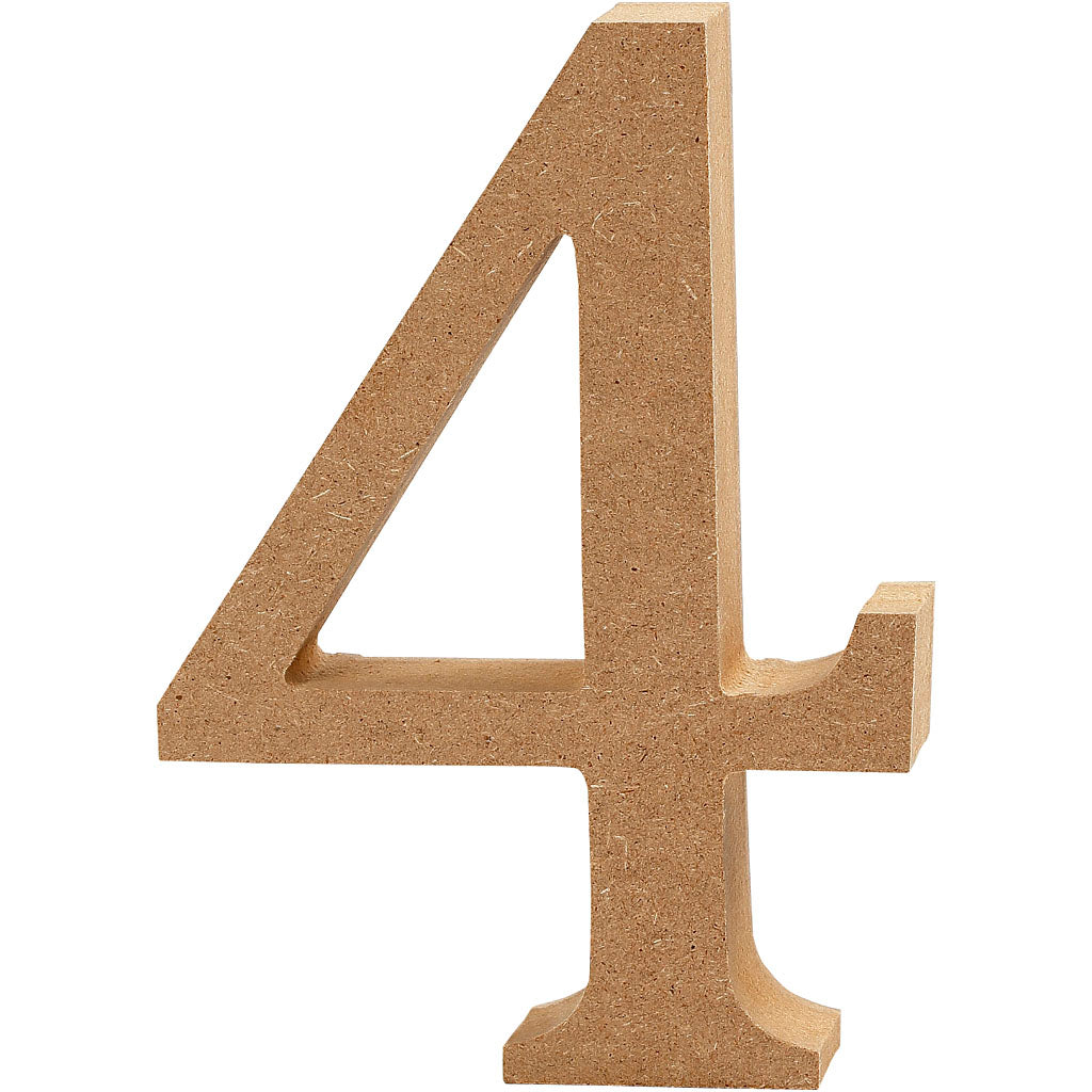 Creativ Company Nummer 4 MDF 8cm, 1.