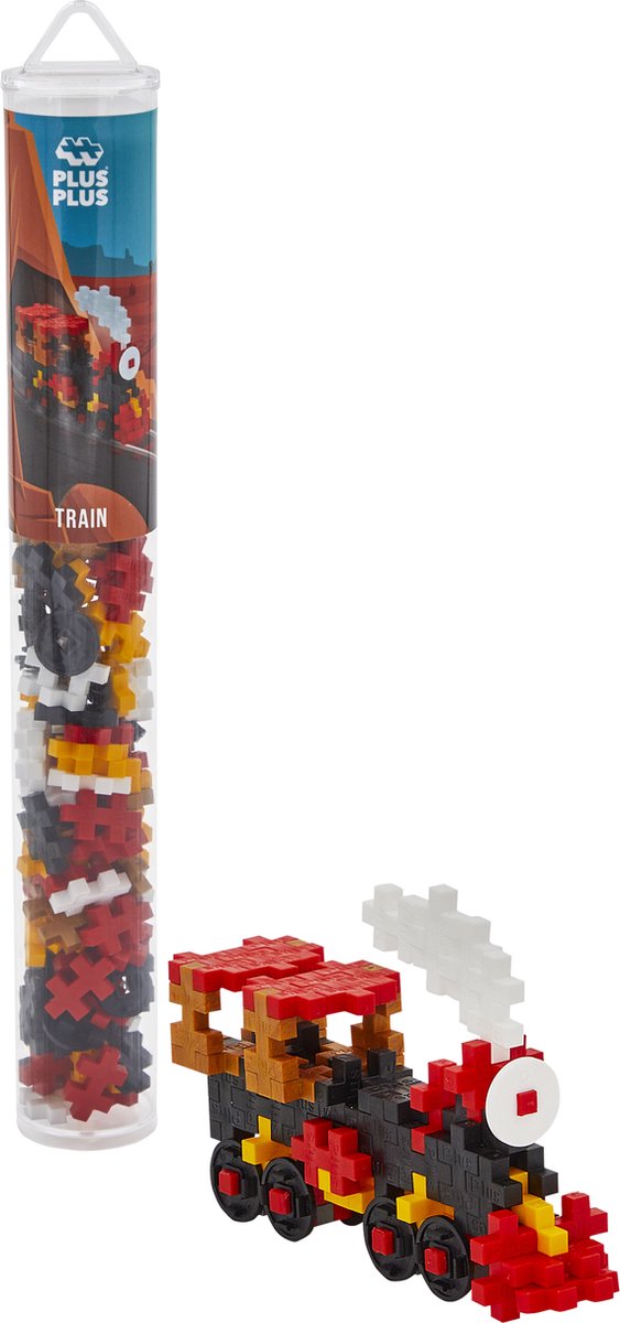 Plus-Plus Tube Train 100-teiliges Bauset – 4285 – Konstruktionsspielzeug – Konstruktionsspielzeug – Set mit Bausteinen – ab 5 Jahren