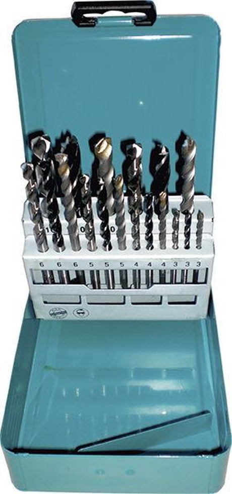 Makita – D-46202 – 18-teilig – Holz-, Stein- und Metallbohrer-Set – 3 4 5 6 8 10 mm