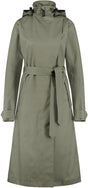 Agu trench coat long regenjas dames waterdicht - army green - waterkolom 5.000 mm - afneembare capuchon xl