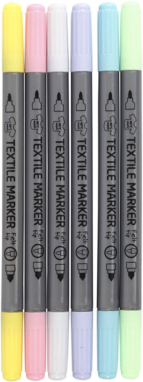 Creativ Company CC Textilmarker Pastell 6 Stück