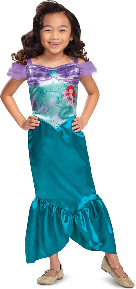 Verkleidung Disney Princess – Die kleine Meerjungfrau, die kleine Meerjungfrau Ariel, Größe M (7-8 Jahre), Mädchen