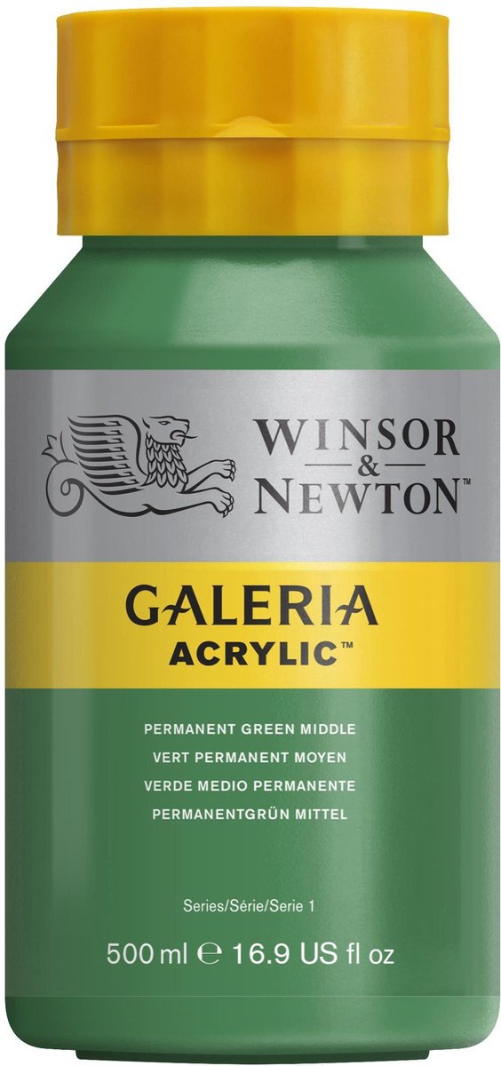 Winsor Newton Galeria Acryl 500 ml permanent grün mittel