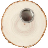 Creativ Company Holzscheiben-Teelichthalter 14-16 cm