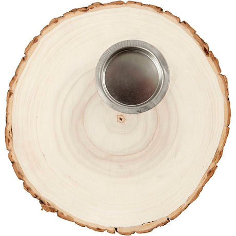 Creativ Company Holzscheiben-Teelichthalter 14-16 cm