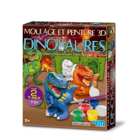 4 m Gipsabdruck und Bemalung von 3D-Dinosauriern