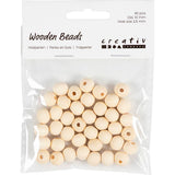 Creativ Company Holzperle, D 10 mm, Lochgröße 2,5 mm, 40 Stück 1 Box