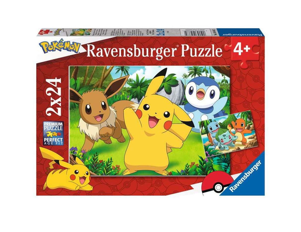 Ravensburger - Puzzle - Pikachu und seine Freunde 2x24 Stücke