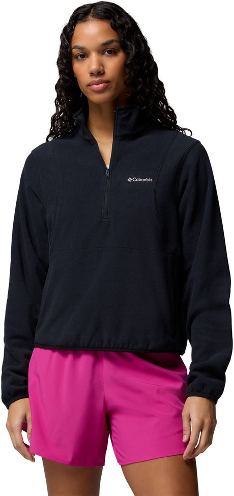 Columbia Vital Valley™ Fleece-Outdoor-Pullover mit halbem Reißverschluss für Damen – Schwarz