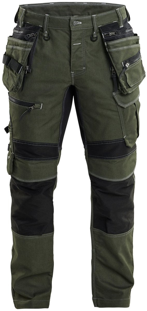 Blåkläder blaklader werkbroek denim stretch x1900 1990-1141 - donker herfstgroen zwart - d112
