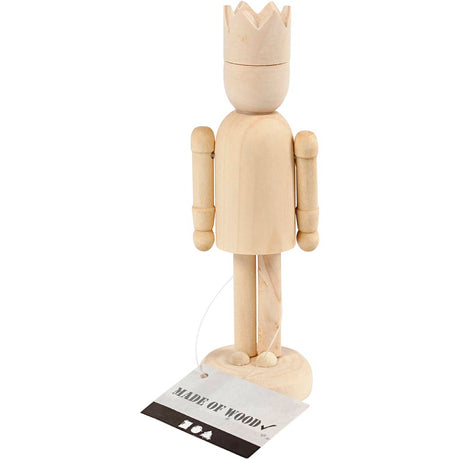 Kreativfirma Holzfigur mit Krone, 13 cm