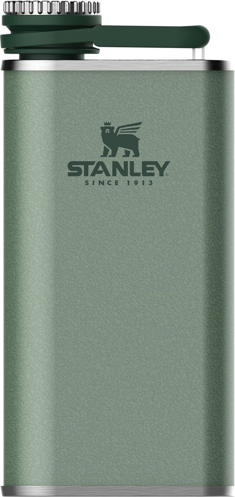 Stanley classic wide mouth flask 0.23l - bpa-vrije heupfles - roestvrijstalen zakflacon - makkelijk te vullen, drinken en reinigen - vaatwasserbestendig - hammertone green