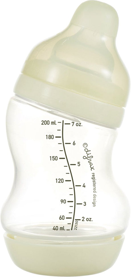 Difrax Babyflasche breit – 200 ml – weiß – 1 Stück – S-Flasche – Anti-Kolik