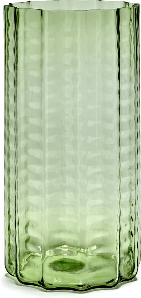 Serax - ruben deriemaeker waves - vaas - transparant groen - 18 ø - h 35cm - 2,88kg