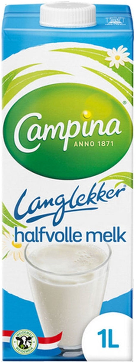 Campina Dauergeschmack teilentrahmte Milch im Karton (12x 1 Liter)