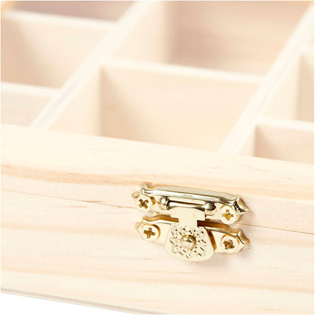 Creativ Company Holzkiste mit Glasdeckel und 10 Fächer