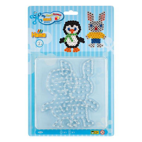 Hama Iron Perlenplatten Maxi - Pinguin und Kaninchen