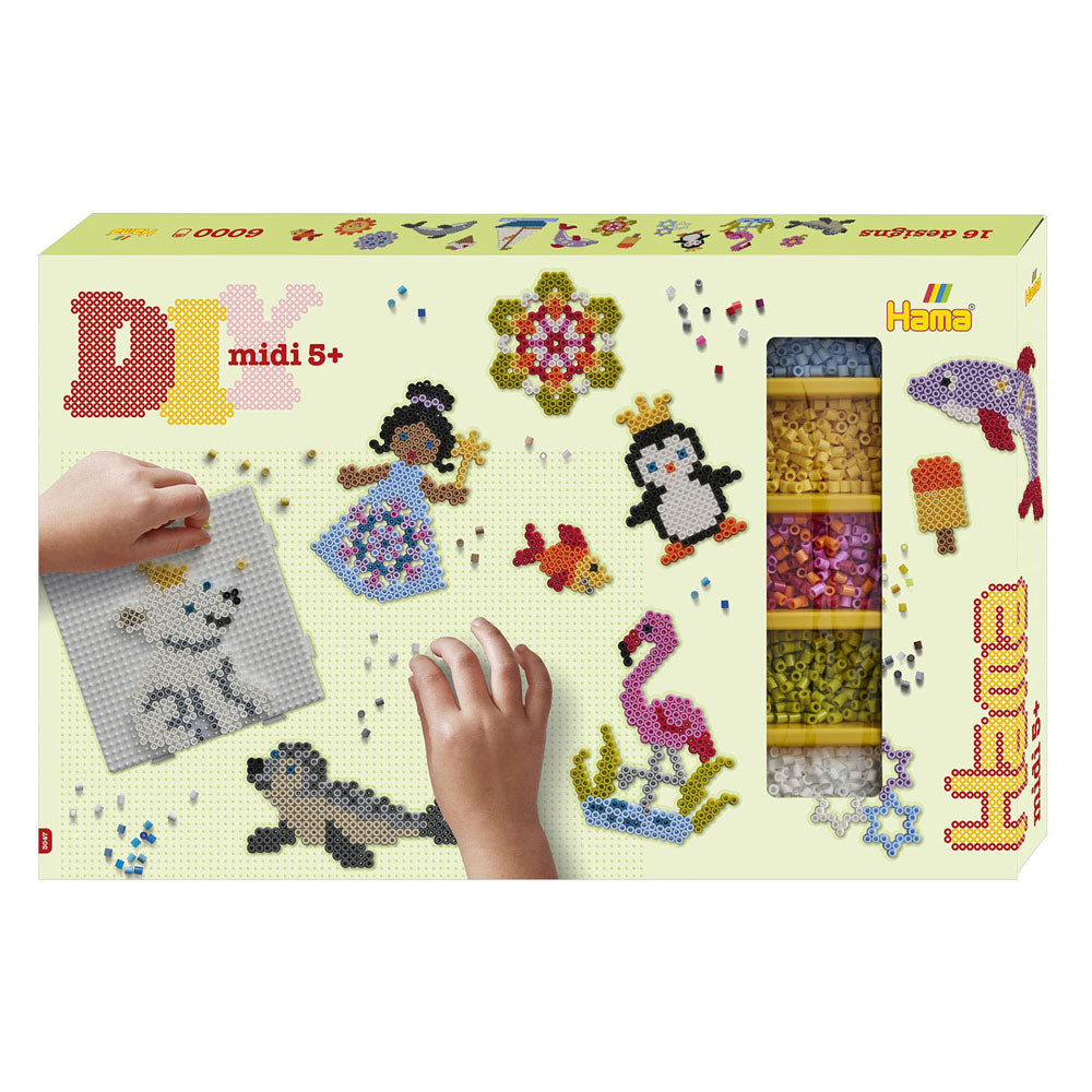 Hama Bügelperlen Midi Mega Geschenkbox 6000 Stück