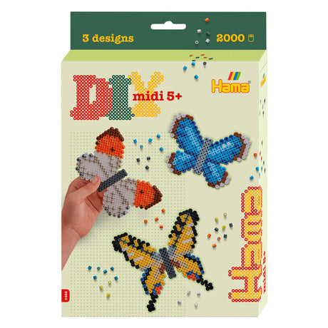 Hama Bügelperlen-Set - Schmetterlinge, 2000-tlg.
