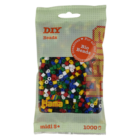 Hama Bio-Bügelperlen – leuchtender Farbmix (198), 1000 Stk.