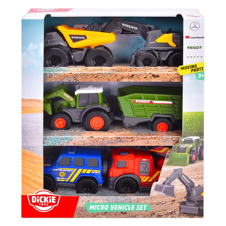 Dickie Micro City Team-Fahrzeuge, 6-tlg.