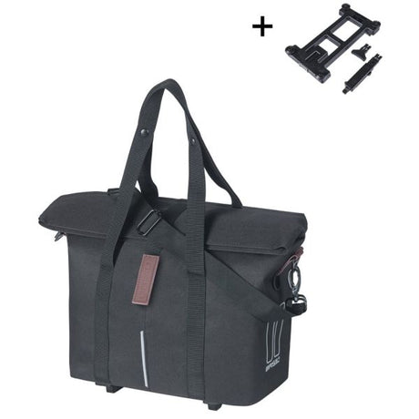 Basil Fahrradhandtasche City Mik 8 - 11 Liter 19 x 30 x 26 cm - Schwarz